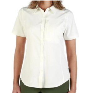 NEW NWT Vanilla White Sz Large Button Up Vented Slim Fit Athletic Shirt ALLFORTH